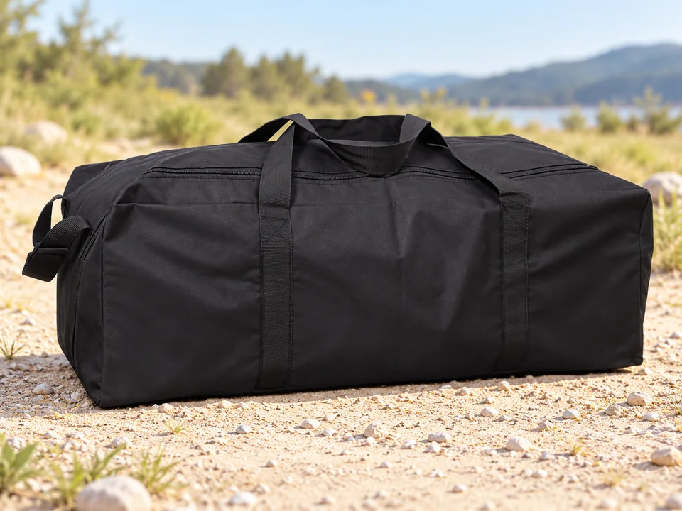 MZSX — grand sac de rangement de tente — Un sac rectangulaire fermé, tente non incluse.